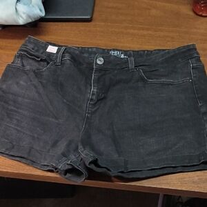 Time and Tru Dark Gray Jean Shorts